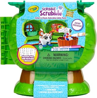 Crayola Scribble Scrubbie Pets Safari Treehouse, Toy Storage Case | Gift for Boys & Girls