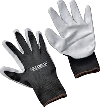 Global Industrial Foam Nitrile Coated Gloves, Gray/Black, Large, Lot of 12