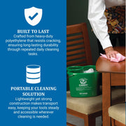 Kleen-Pail Commercial Cleaning Caddy System by San Jamar – 0.0 ounces, Plastic, Green, Model KP500
