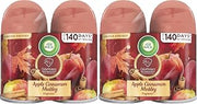 Air Wick Automatic Air Freshener Spray Refill, 2ct, Apple Cinnamon, Odor Neutralization, Essential Oils (Pack of 2)