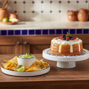 Talavera Serveware (Multiway Server - Chip & Dip/Cake Stand) by 10 Strawberry Street – Multiway Server - Chip & Dip/Cake Stand, Ceramic, Talavera Blue, Model TAL-SERVE
