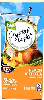 Crystal Light Peach Tea Drink Mix (12-Quart), 1.5 Ounce (Pack of 4)