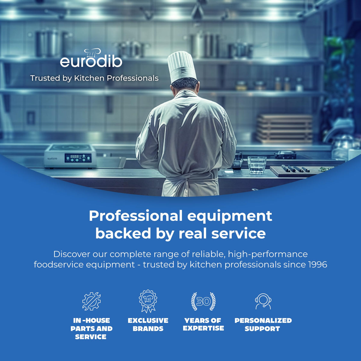 Commercial Induction Cooktop by Eurodib – Stainless Steel, Silver, Model CI1800