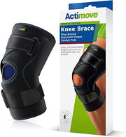 Actimove Sports Edition Knee Brace Wrap Around with Polycentric Hinges and Condyle Pads, with COOLMAX AIR Technology – For Light ACL/PCL Injuries, Meniscal Tears – Left/Right Wear – Black, X-Small