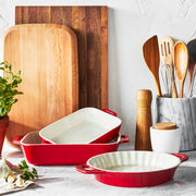 Ceramic 3-pc Mixed Baking Dish Set by STAUB – 3pc, Ceramic, Cherry, Model 40508-689