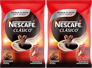 Nescafe NESCAFÉ® Clásico™ Dark Roast Instant Coffee, 8 Oz Pouch (Pack of 2)