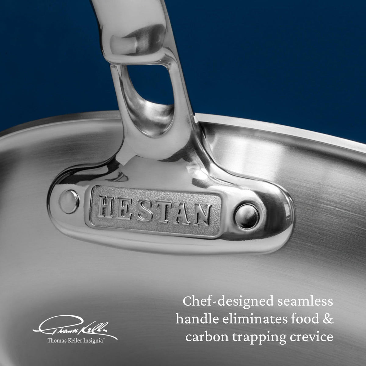 Thomas Keller Insignia by - TITUM Nonstick 8.5" Sauté Pan by Hestan – Frying Pan (8.5-inch), 8.5 cubic_inches, Stainless Steel, Silver, Model 31027