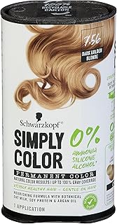 Schwarzkopf Simply Color Hair Color 7.56 Dark Golden Blonde, 1 Application - Permanent Hair Dye for Healthy Looking Hair without Ammonia or Silicone, Dermatologist Tested, No PPD & PTD