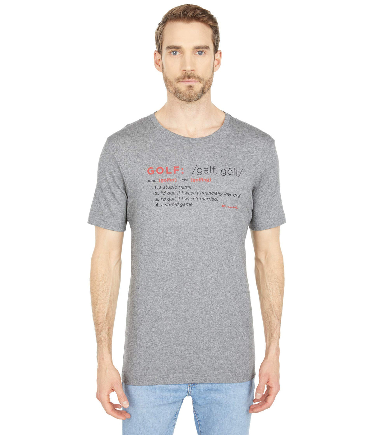 Trail Magic T-Shirt Heather Quiet Shade SM by TravisMathew – Small, Cotton, Heather Quiet Shade, Model 1MS166