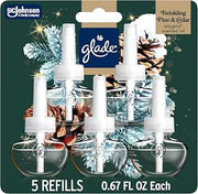 Glade PlugIns Scented Oil 5 Refills, Air Freshener, Twinkling Pine & Cedar, 3.35 fl oz, Pack of 5