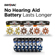 Size 13 Hearing Aid Batteries (16 Pack) by Rayovac – 16 Count, Plastic, Orange Tab, Model L13ZA-16ZM