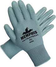MCR Safety 9696M Ultratech Nylon Shell Gloves, Medium, Gray, 1-Pair