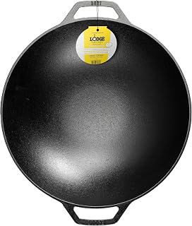 Lodge Cast Iron Wok with Dual Loop Handles, PFAS Free, 14 Inches