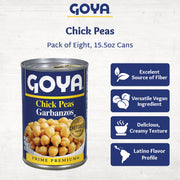 Goya CHICK PEAS / 15.5 Ounce (Pack of 8) / yellow Garbanzo Beans