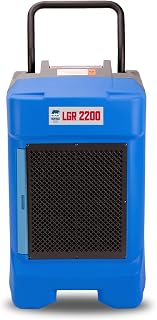 B-Air VG-2200 225 Pint Commercial LGR Dehumidifier for Water Damage Restoration Equipment Mold Remediation, Blue