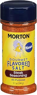 Morton Gourmet Flavored Salt Steak Seasoning for Grilling, 5.1oz