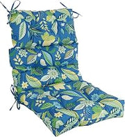 Blazing Needles Multi-Section Tufted Outdoor Chair Cushion, Skyworks Caribbean, 20 x 42, 1 Count