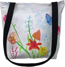 Betsy Drake TY1102M 16 x 16 in. Pastel Garden Tote Bag - Medium