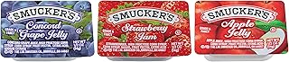Smucker's 1/2 Oz, Grape Jelly, Strawberry Jam, and Apple Jelly Asst. 200 Count Case