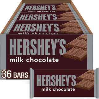 Milk Chocolate Candy Bars by HERSHEY'S – 1.55 Ounce (Pack of 36), Pack of 36, Model 34000240456