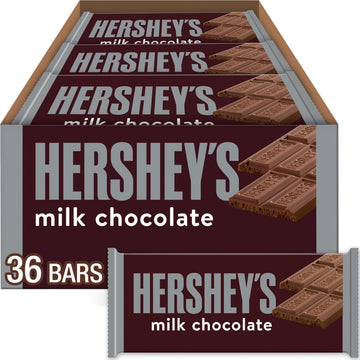 Milk Chocolate Candy Bars by HERSHEY'S – 1.55 Ounce (Pack of 36), Pack of 36, Model 34000240456