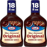 Kraft Original Slow-Simmered Barbecue BBQ Sauce, 18 oz Bottle (Pack of 2)