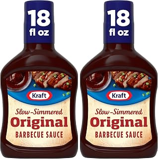 Kraft Original Slow-Simmered Barbecue BBQ Sauce, 18 oz Bottle (Pack of 2)