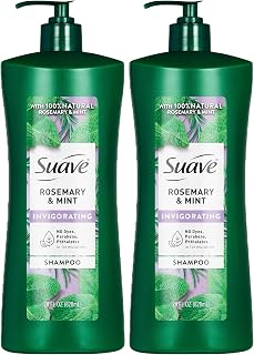 Suave Invigorating Shampoo with Rosemary & Mint, Refreshing & Replenishing Care for Healthy-Looking Hair, No Parabens, Phthalates, or Dyes, 28 FL OZ Bottle (Pack of 2)