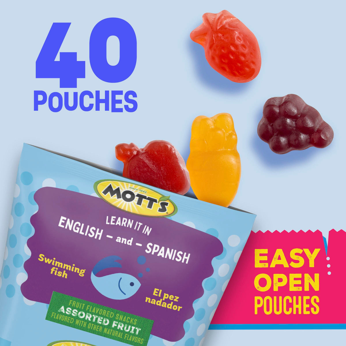 Mott's 40 Count (Pack of 4) / 1 / 4 Fruit Snacks