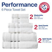 ARM & HAMMER Light Grey / Towel Set (Washcloths, Hand Towels, Bath Towels) / 1 Towel Sets