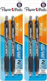 Paper Mate Profile Retractable Gel Pens, 2 / Pack (Pack of 2)