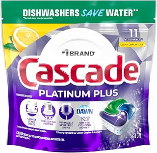 Cascade Platinum Plus Dishwasher Pods - Lemon, 11 Count