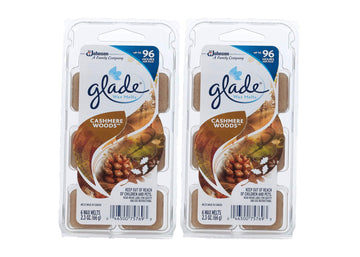 (2 Pack) Limited Edition - Cashmere Woods - Wax Melts by Glade – Small, Wax, Brown, Pack of 2