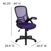 Flash Furniture Purple / Set of 1 / Contemporary Home Office Desk Chairs