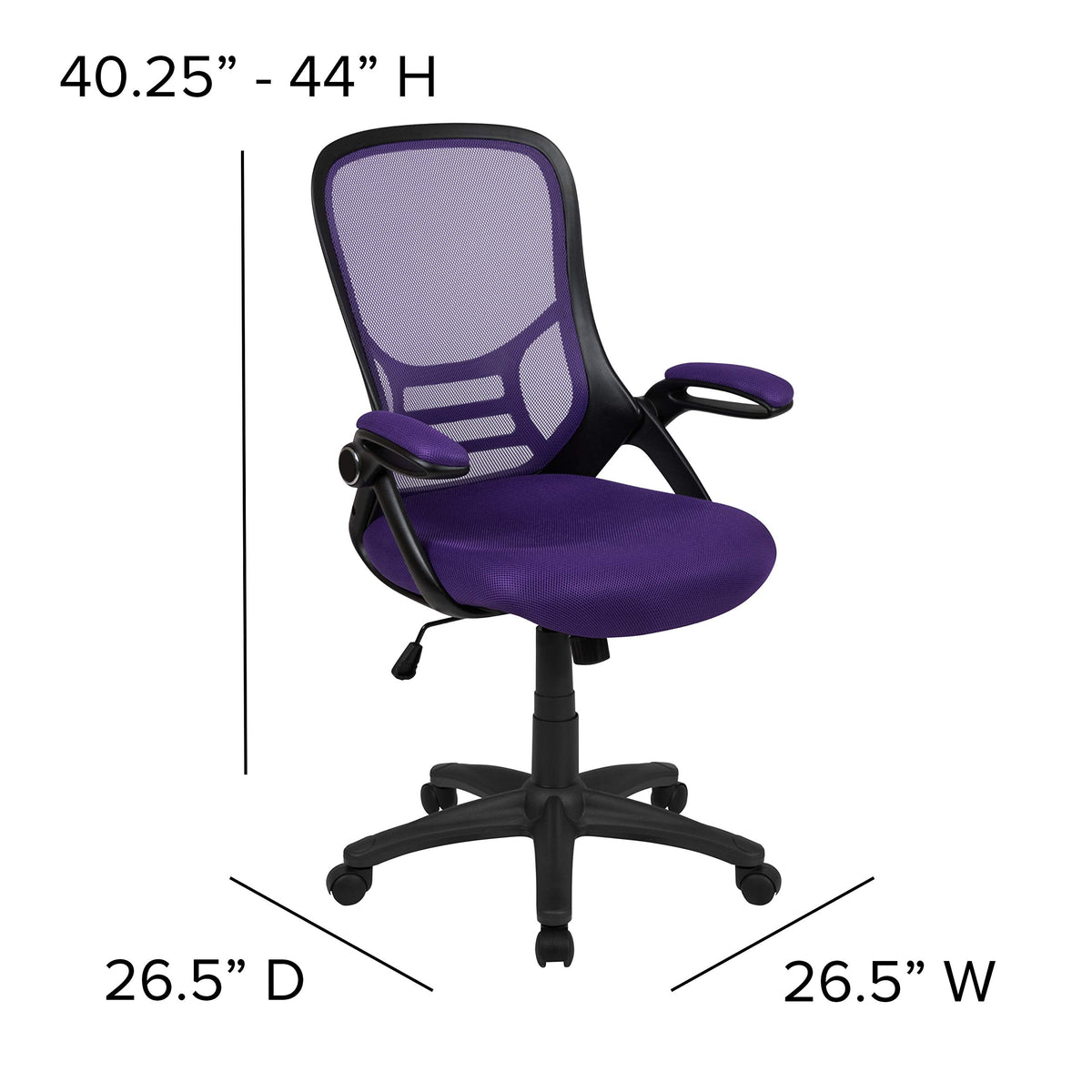 Flash Furniture Purple / Set of 1 / Contemporary Home Office Desk Chairs