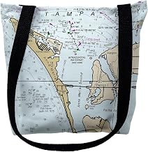 Betsy Drake TY11424RM 16 x 16 in. Anna Maria Island Florida Nautical Map Tote Bag - Medium