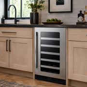 Summit 18” Built-In Wine Cellar by Summit Appliance – 18", 2.9 cubic_feet, wood, Stainless Steel, Model CL18WC