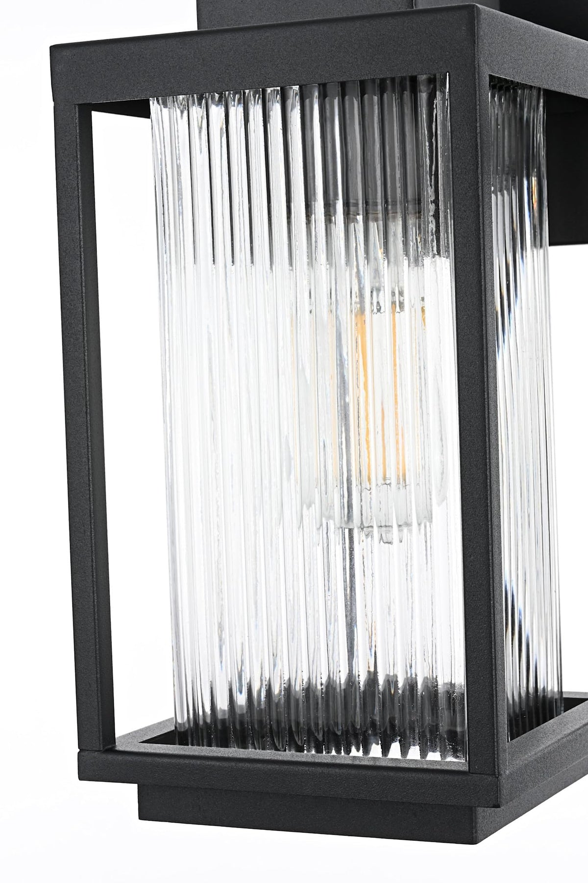 Ludlow One Light Outdoor Wall Sconce Black by Lighting Design – Iron, Black, Model OD308W13BK