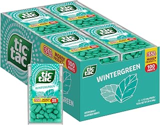Tic Tac Wintergreen, On-the-Go Breath Mints, Pocket-Sized Mints, 100 pieces, Bulk 12 Pack, 1.7 oz Each