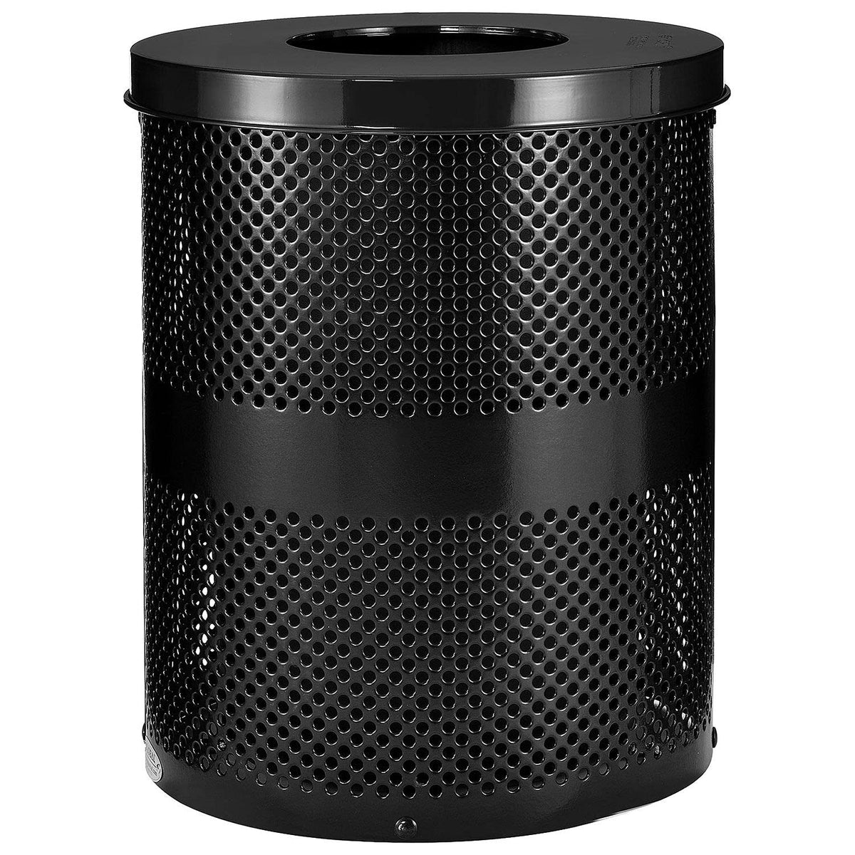 Global Industrial Black / 23.5 inches (Diameter) x 30 inches (Height) / Industrial Outdoor Trash Cans