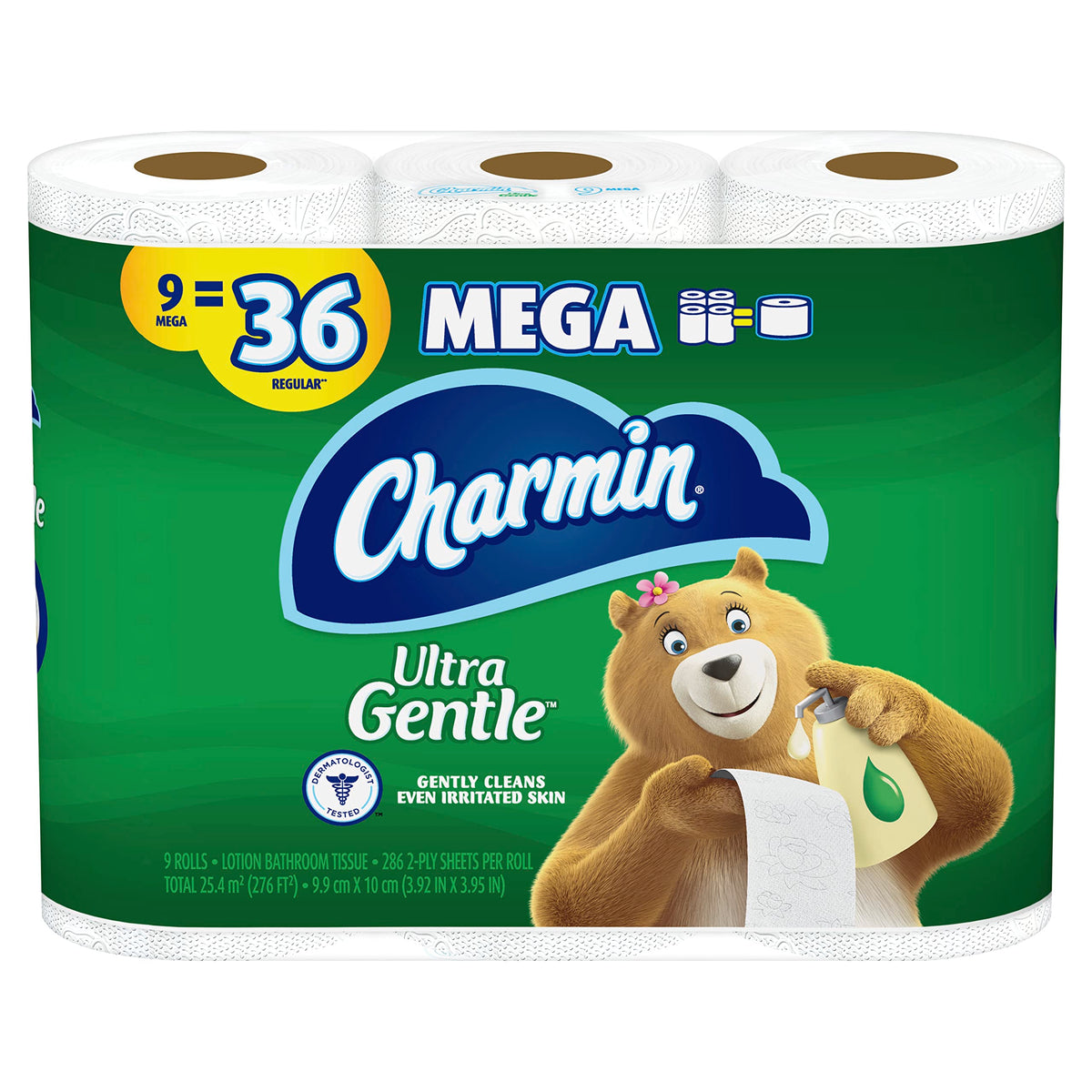 Ultra Gentle 9 Rolls (Old Product) by Charmin – 2574 sheet (Pack of 1), Paper, White, Model 80332553