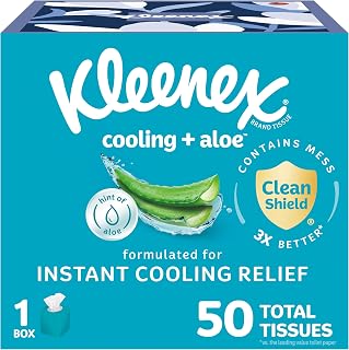 KLEENEX COOLTOUCH FACIAL TISSUE UPRIGHT 50