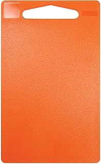 LINDEN SWEDEN Anita Cutting Board with Handle - Safe for Meat and Produce, Won't Dull Knives - Slim, Lightweight Design for Easy Storage - Durable, Dishwasher-Safe, Sm, Orange - 9¼” x 6” x ¼”