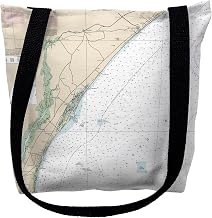 Betsy Drake TY11535PIM 16 x 16 in. Pawleys Island South Carolina Nautical Map Tote Bag - Medium