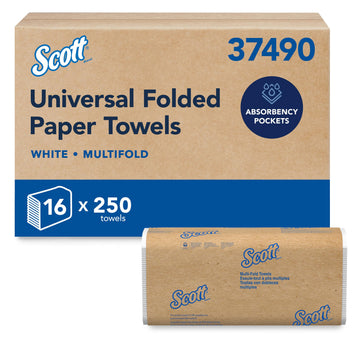 Scott Professional Multifold Paper Towels, Bulk, 16 x 250 Sheets (37490)