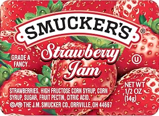Smucker's Strawberry Jam, 1/2 oz Plastic Portion Control Cup, 200 Count Case