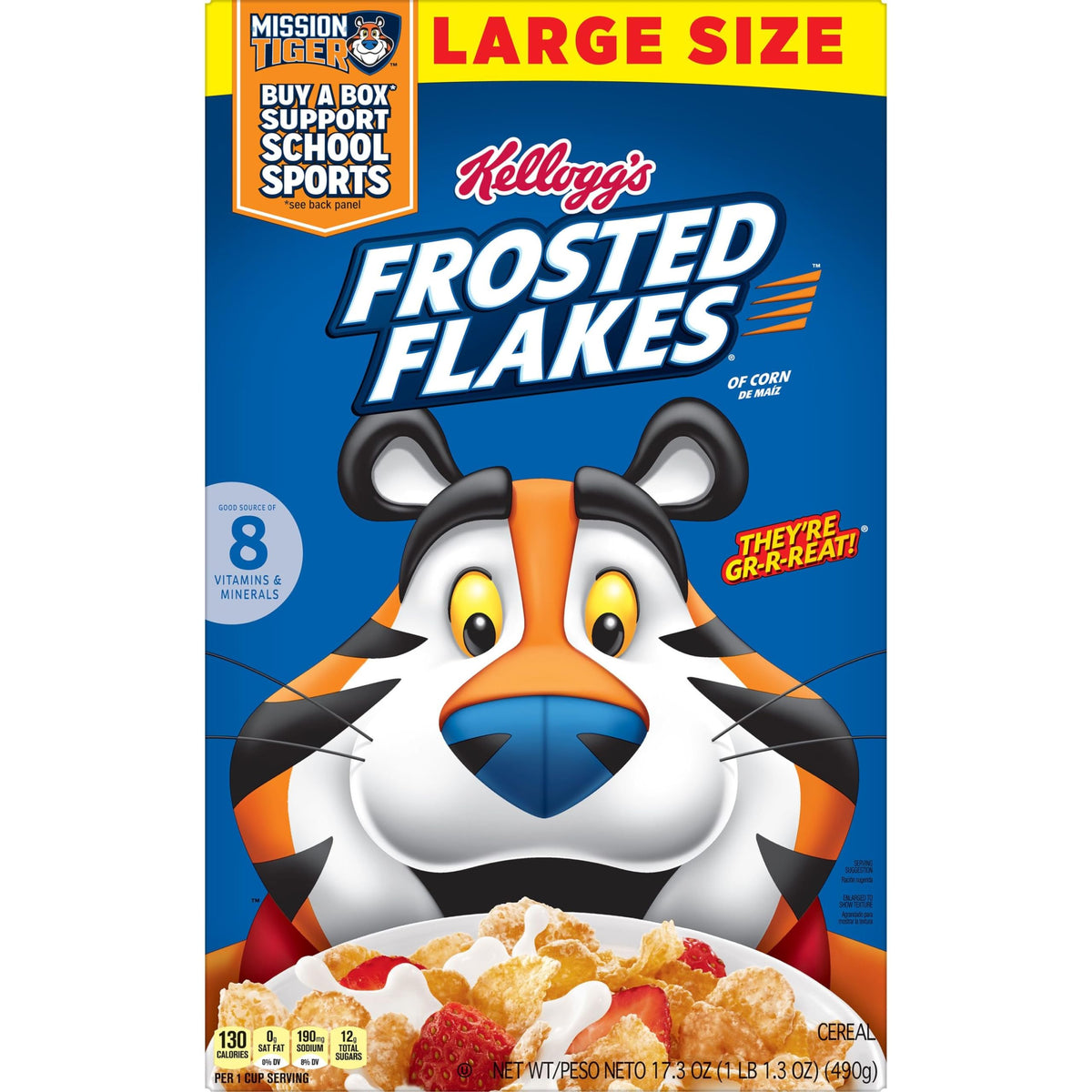 Kellogg's Frosted Flakes Original / 17.3 Ounce (Pack of 10) / 1 Breakfast Foods