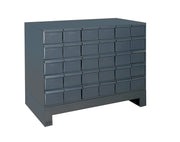30 Drawer Cabinet 17 ASY. Unit by Durham – 34"D x 17.3"W x 26.9"H (30 Drawers), Blend, Grey, Model 027-95