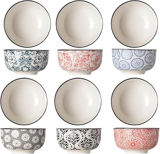 Cosy & Trendy Délirio Bowl Assorted Stoneware D9XH4.8 cm Set of 6