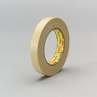 3M 43387 Masking Tape 2308, 12 mm x 55 m, 5.3 mil, Tan